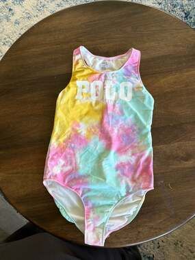 Polo Ralph Lauren Girls Tie-Dye One-Piece Swimsuit Size 14 NEW